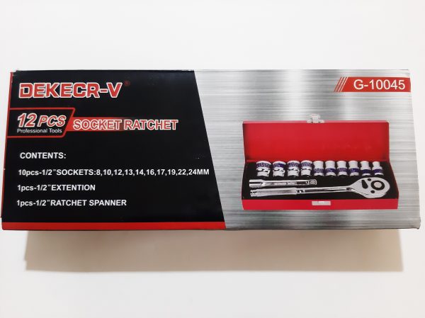 12PC SOCKET SET 1/2" DRIVE