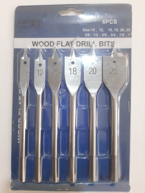 6pc Flat Wood Drill Bit Sets - Image 3