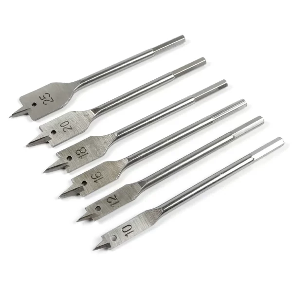 6pc Flat Wood Drill Bit Sets