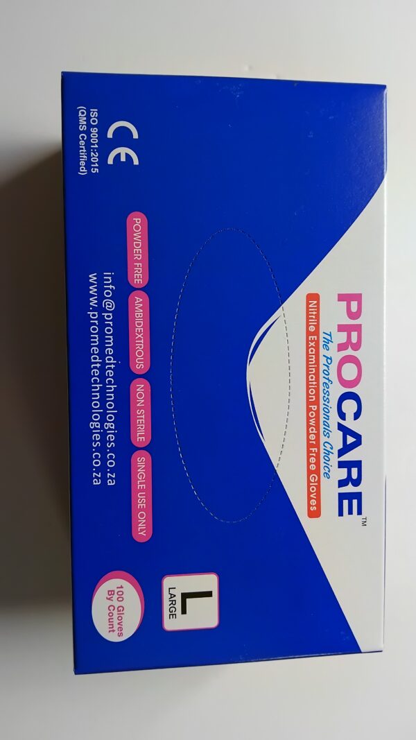 Latex gloves - powder free - box of 100 pairs - size large